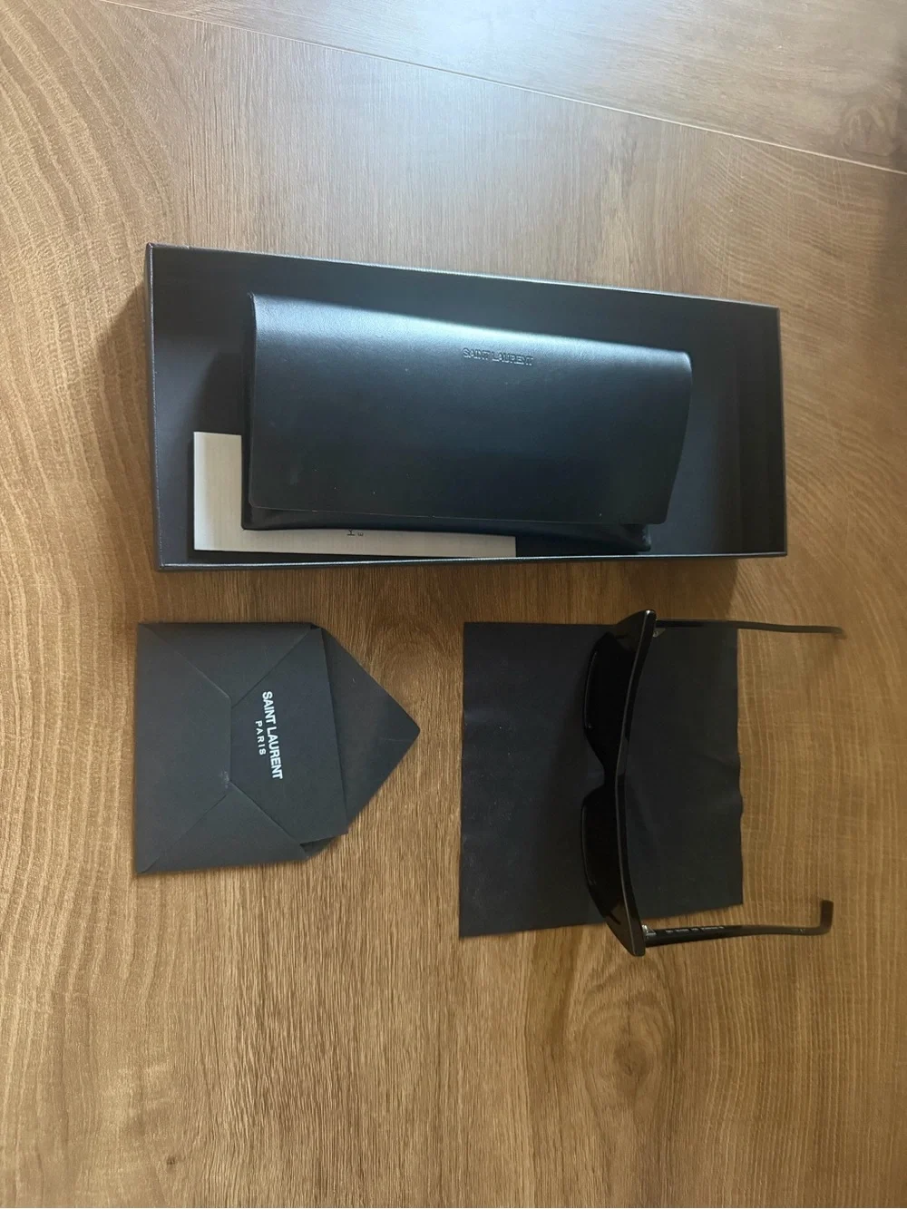 Saint Laurent Black Sunglasses with Branded Case and Sleeve